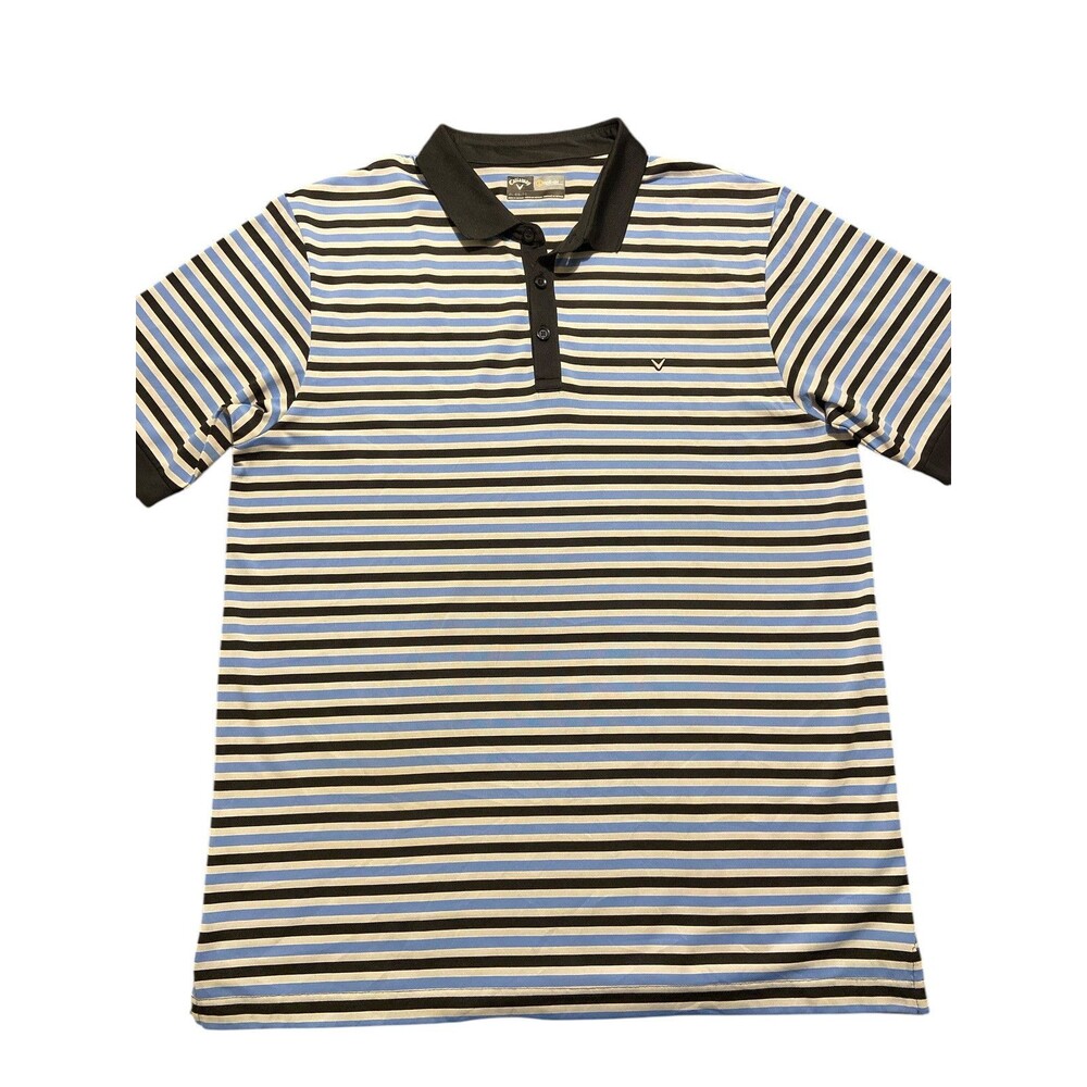 Callaway Shirt Mens Sz XL/TG Golf Polo T-shirt striped short sleeve Multicolor